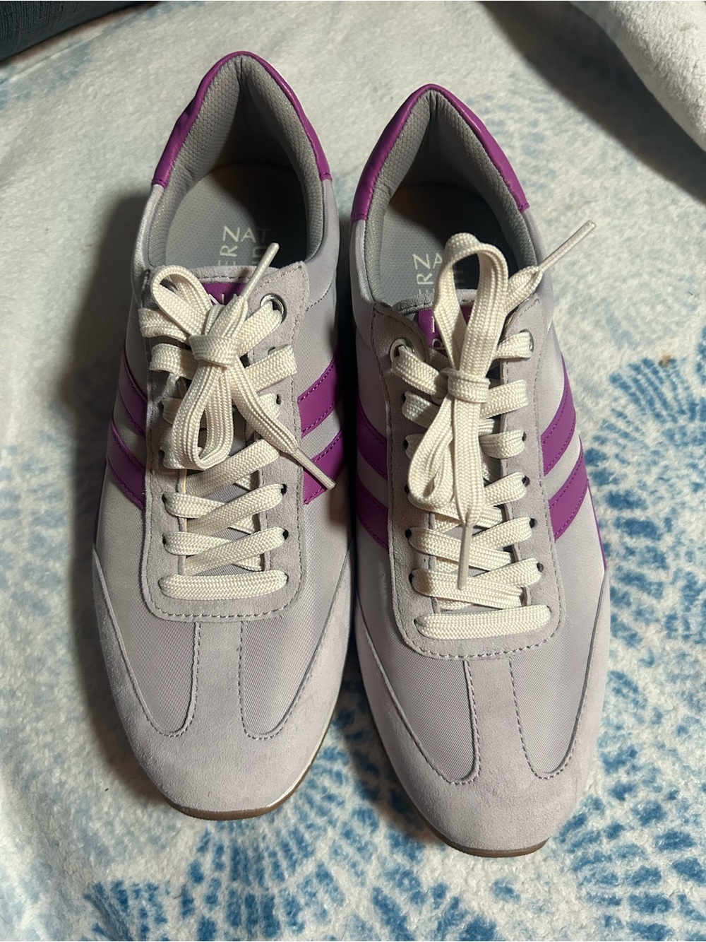 Naturalizer Lavender Sneakers with Purple Stripes